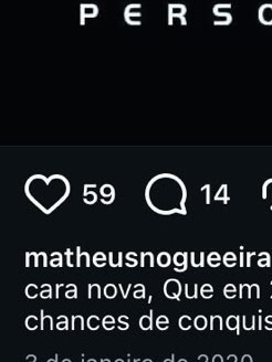 Publicação de Mateus Nogueira no Instagram
